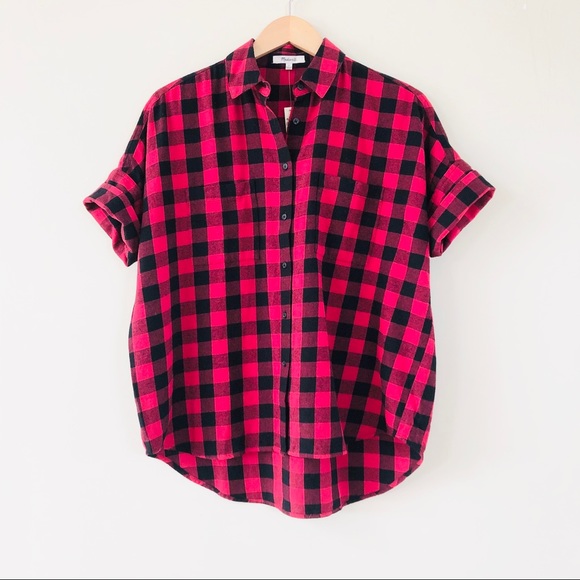 NWT Madewell Flannel Courier Shirt Buffalo Check - Picture 2 of 11
